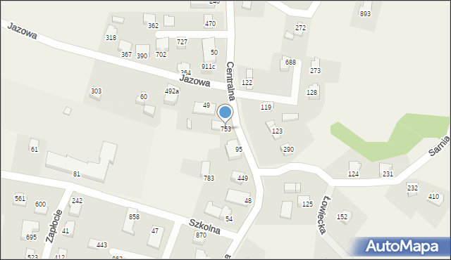 Międzyrzecze Górne, Międzyrzecze Górne, 753, mapa Międzyrzecze Górne