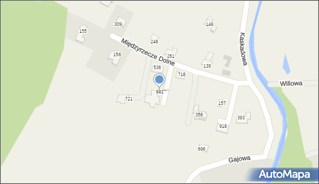 Międzyrzecze Górne, Międzyrzecze Górne, 841, mapa Międzyrzecze Górne