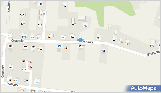 Międzyrzecze Górne, Międzyrzecze Górne, 852, mapa Międzyrzecze Górne