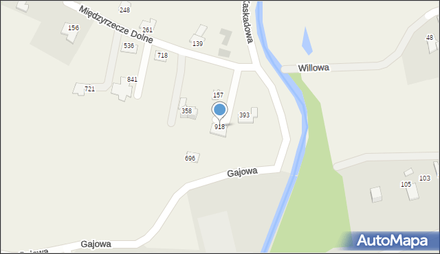 Międzyrzecze Górne, Międzyrzecze Górne, 918, mapa Międzyrzecze Górne