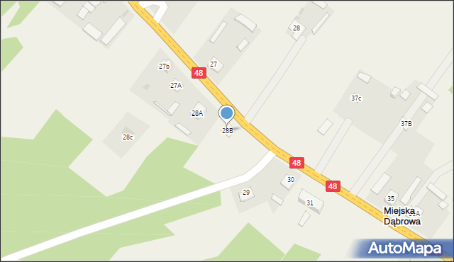 Miejska Dąbrowa, Miejska Dąbrowa, 28B, mapa Miejska Dąbrowa