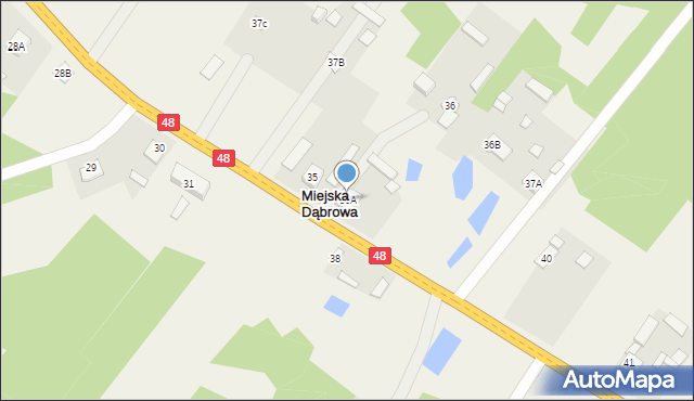 Miejska Dąbrowa, Miejska Dąbrowa, 36A, mapa Miejska Dąbrowa