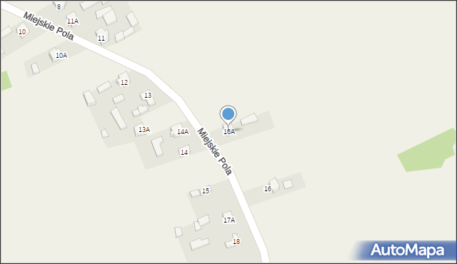 Miejskie Pola, Miejskie Pola, 16A, mapa Miejskie Pola