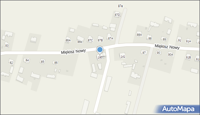 Miękisz Nowy, Miękisz Nowy, 140, mapa Miękisz Nowy