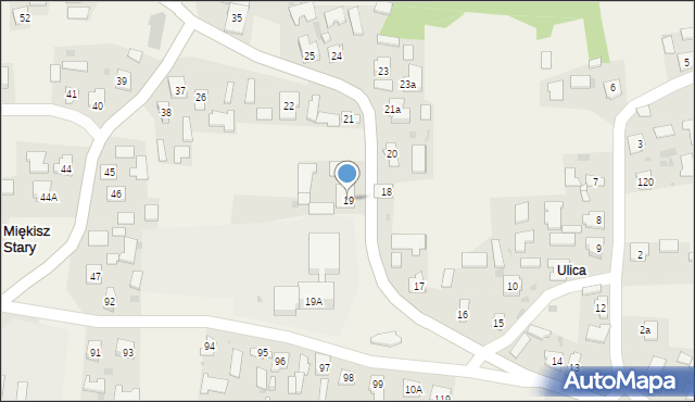 Miękisz Stary, Miękisz Stary, 19, mapa Miękisz Stary