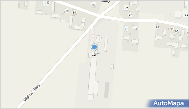 Miękisz Stary, Miękisz Stary, 89A, mapa Miękisz Stary
