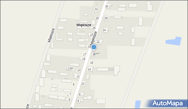 Miękisze, Miękisze, 18, mapa Miękisze
