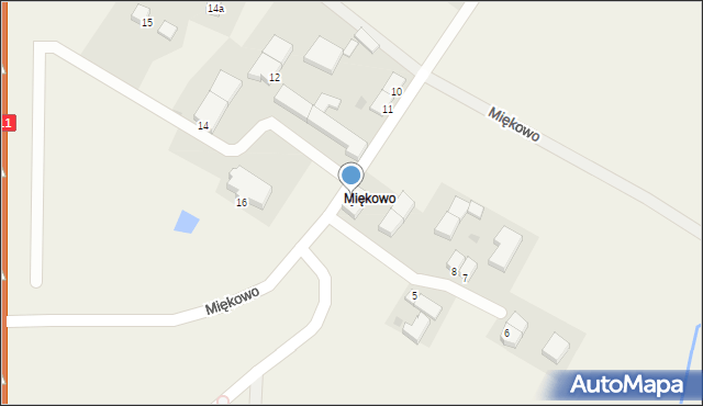 Miękowo, Miękowo, 9, mapa Miękowo