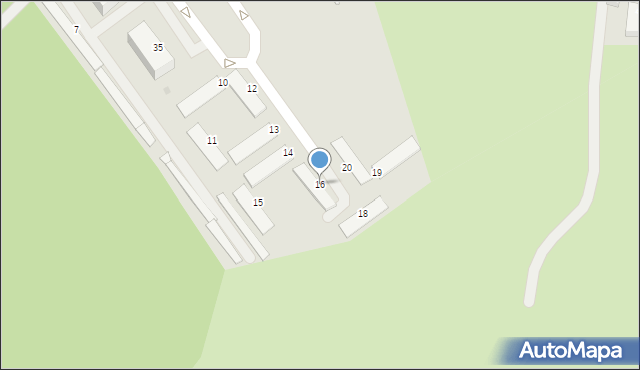 Mielec, Miasteczko Młodego Robotnika, 16, mapa Mielca