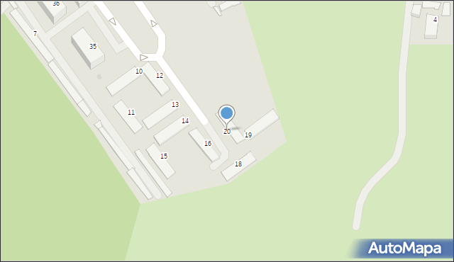 Mielec, Miasteczko Młodego Robotnika, 20, mapa Mielca