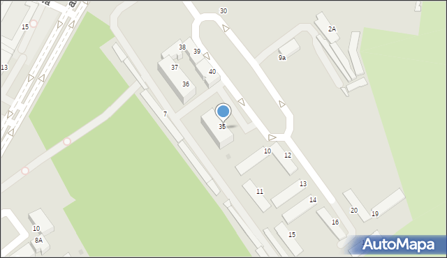 Mielec, Miasteczko Młodego Robotnika, 35, mapa Mielca