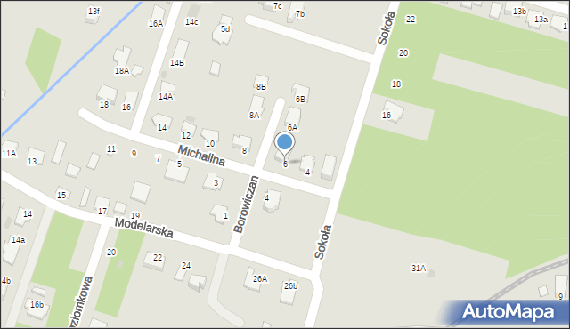 Mielec, Michalina, 6, mapa Mielca