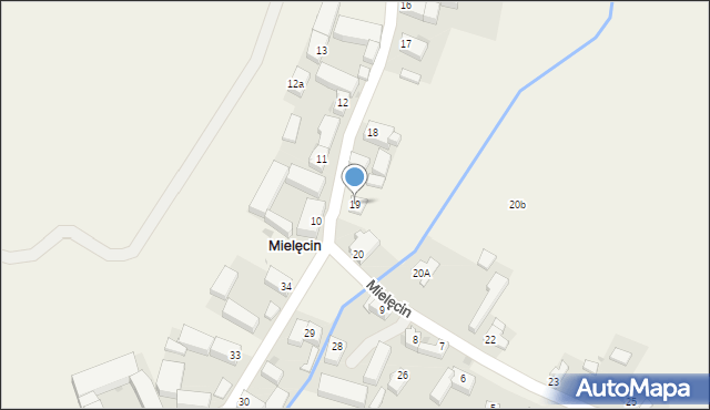 Mielęcin, Mielęcin, 19, mapa Mielęcin