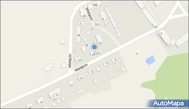 Mielęcin, Mielęcin, 24A, mapa Mielęcin