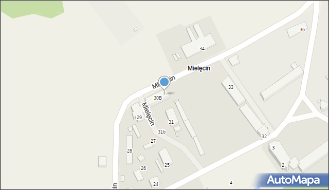 Mielęcin, Mielęcin, 30C, mapa Mielęcin