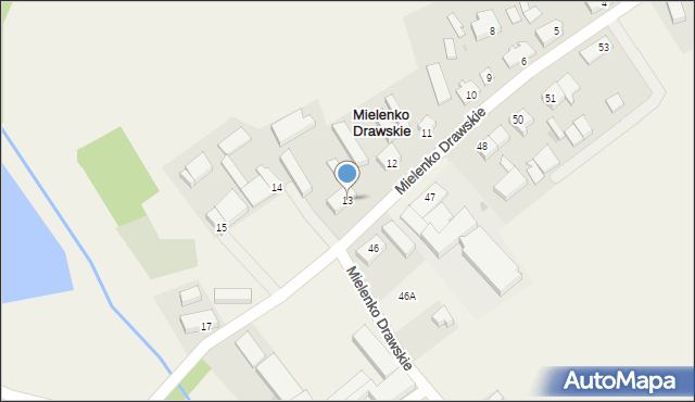 Mielenko Drawskie, Mielenko Drawskie, 13, mapa Mielenko Drawskie