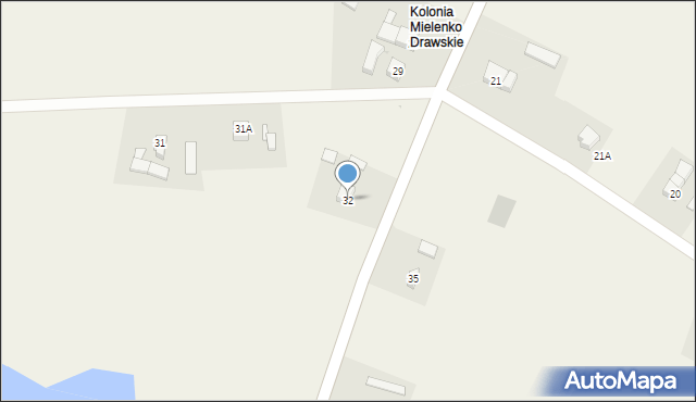 Mielenko Drawskie, Mielenko Drawskie, 32, mapa Mielenko Drawskie