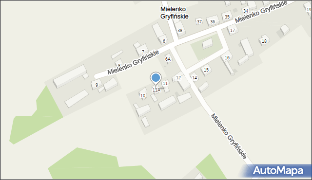 Mielenko Gryfińskie, Mielenko Gryfińskie, 11A, mapa Mielenko Gryfińskie