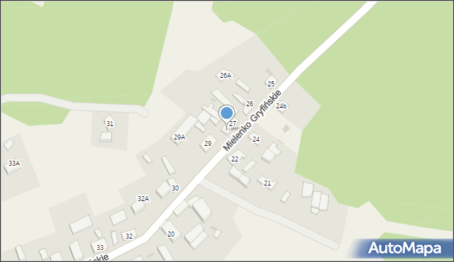 Mielenko Gryfińskie, Mielenko Gryfińskie, 28, mapa Mielenko Gryfińskie