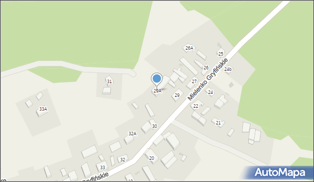 Mielenko Gryfińskie, Mielenko Gryfińskie, 29A, mapa Mielenko Gryfińskie