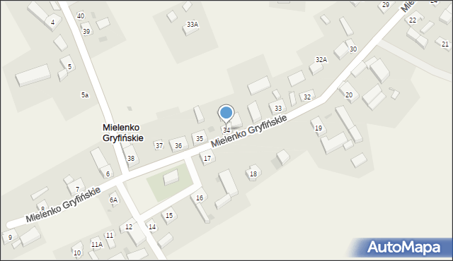 Mielenko Gryfińskie, Mielenko Gryfińskie, 34, mapa Mielenko Gryfińskie