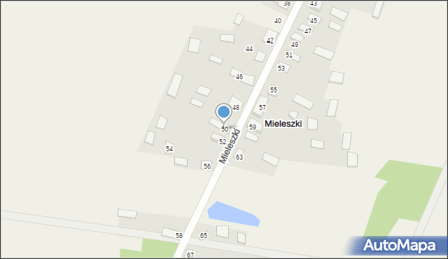Mieleszki, Mieleszki, 50, mapa Mieleszki