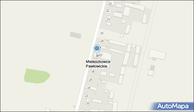 Mieleszkowce Pawłowickie, Mieleszkowce Pawłowickie, 18, mapa Mieleszkowce Pawłowickie