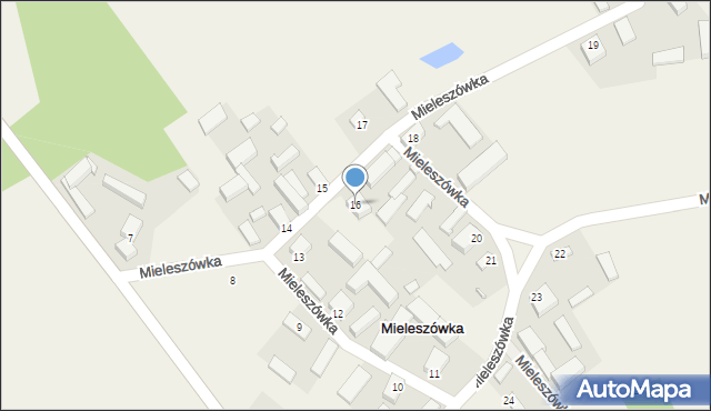 Mieleszówka, Mieleszówka, 16, mapa Mieleszówka