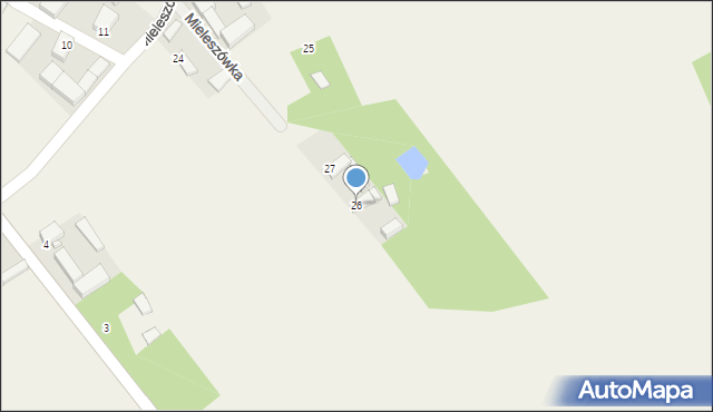 Mieleszówka, Mieleszówka, 26, mapa Mieleszówka