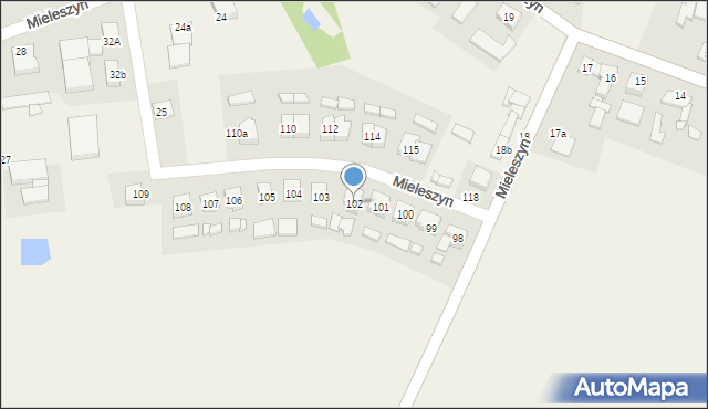 Mieleszyn, Mieleszyn, 102, mapa Mieleszyn