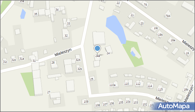 Mieleszyn, Mieleszyn, 24a, mapa Mieleszyn