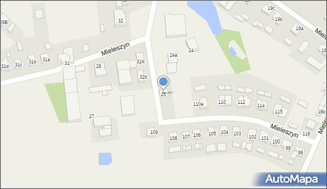 Mieleszyn, Mieleszyn, 25, mapa Mieleszyn