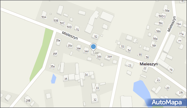 Mieleszyn, Mieleszyn, 34c, mapa Mieleszyn