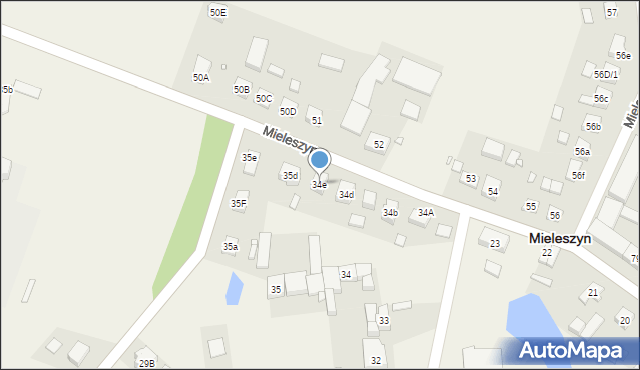 Mieleszyn, Mieleszyn, 34e, mapa Mieleszyn