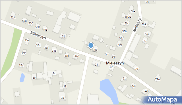 Mieleszyn, Mieleszyn, 54a, mapa Mieleszyn