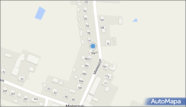 Mieleszyn, Mieleszyn, 56e, mapa Mieleszyn