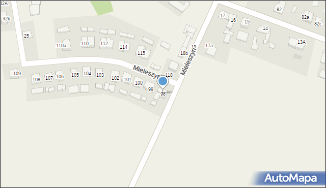 Mieleszyn, Mieleszyn, 98, mapa Mieleszyn