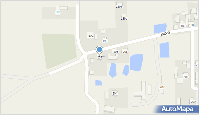 Mieleszyn, Mieleszyn, 203, mapa Mieleszyn