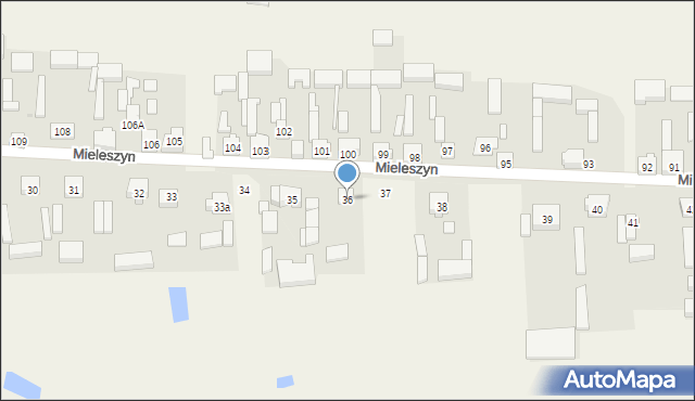 Mieleszyn, Mieleszyn, 36, mapa Mieleszyn