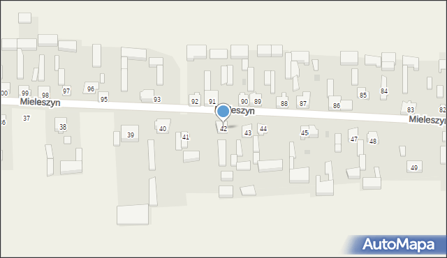 Mieleszyn, Mieleszyn, 42, mapa Mieleszyn