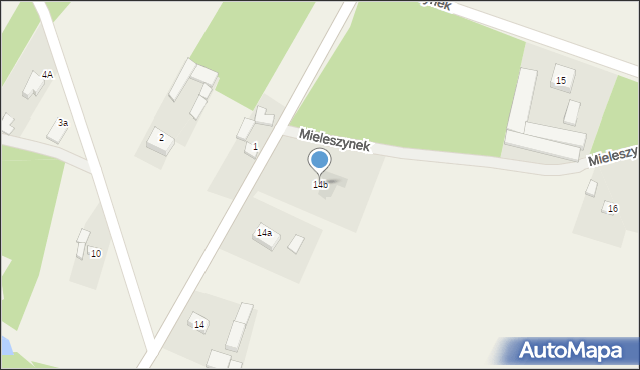 Mieleszynek, Mieleszynek, 14b, mapa Mieleszynek