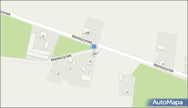 Mieleszynek, Mieleszynek, 18A, mapa Mieleszynek