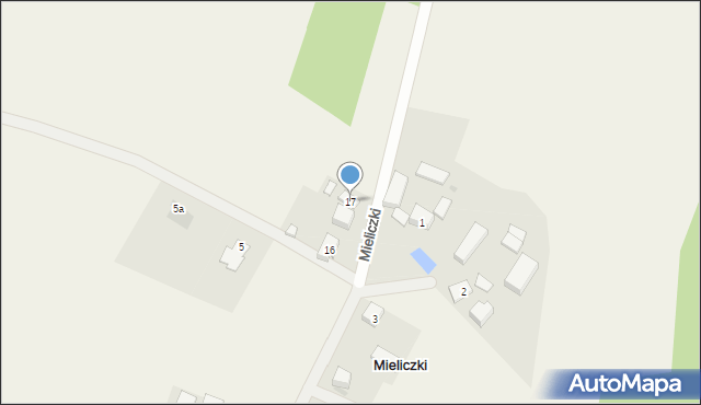 Mieliczki, Mieliczki, 17, mapa Mieliczki
