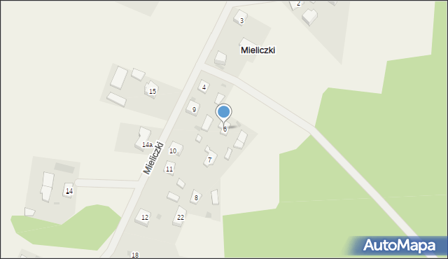 Mieliczki, Mieliczki, 6, mapa Mieliczki