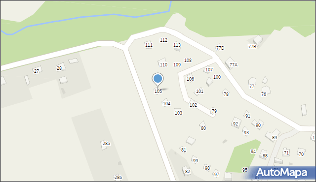 Mielno, Mielno, 105, mapa Mielno