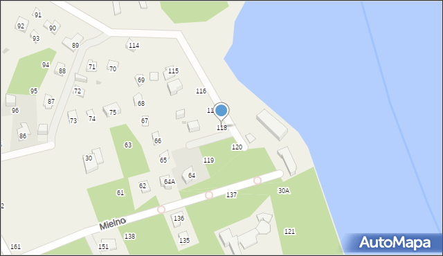 Mielno, Mielno, 118, mapa Mielno
