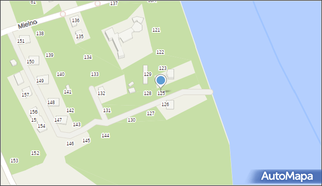 Mielno, Mielno, 125, mapa Mielno
