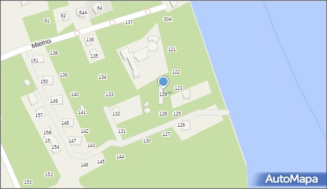 Mielno, Mielno, 129, mapa Mielno