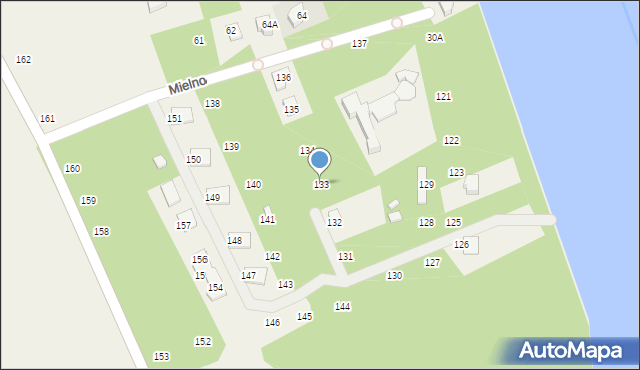 Mielno, Mielno, 133, mapa Mielno