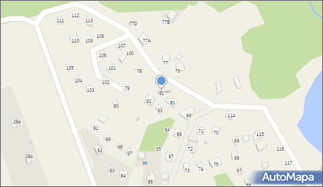 Mielno, Mielno, 91, mapa Mielno